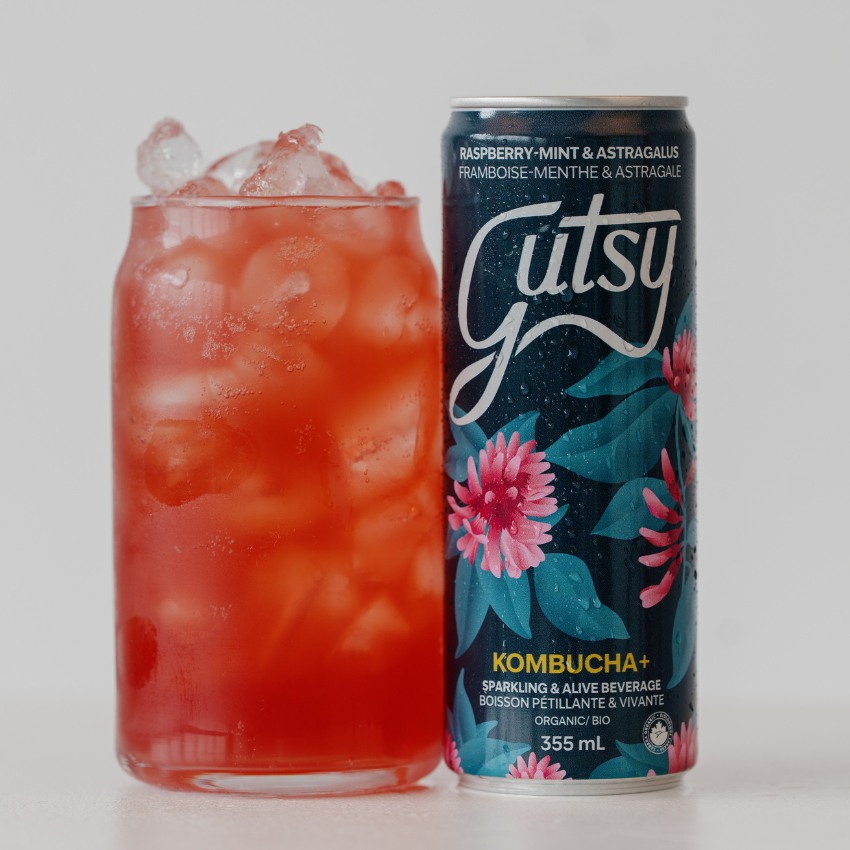 KOMBUCHA+ | RASPBERRY-MINT &amp; ECHINACEA | 8 PACK x 355ml