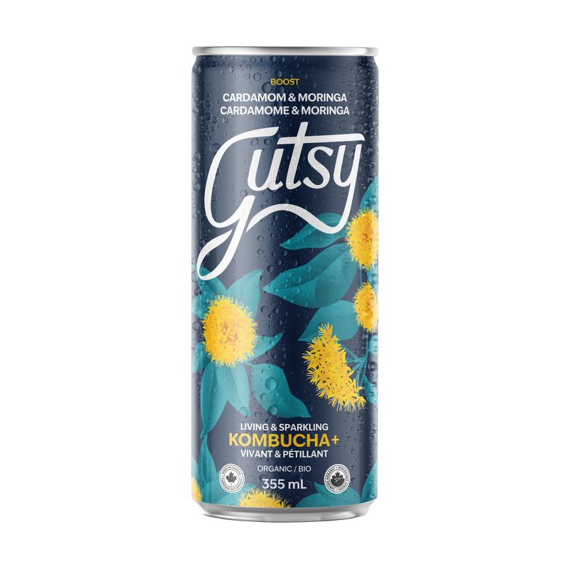 KOMBUCHA+ | CARDAMOM & MORINGA | 8 PACK x 355ml