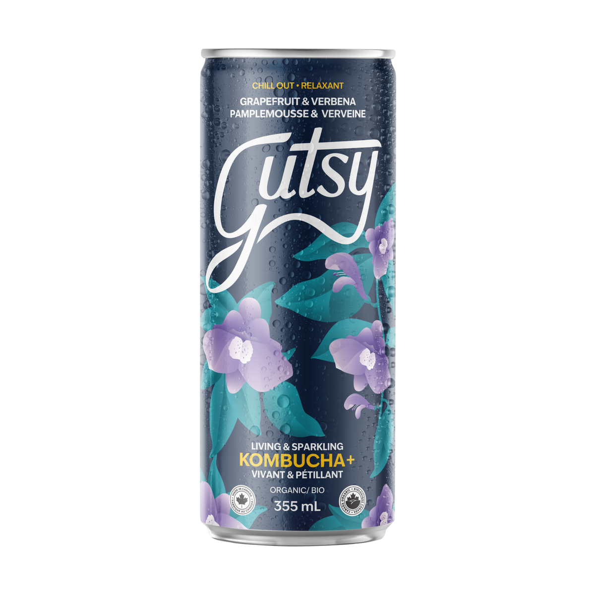 KOMBUCHA+ | PAMPLEMOUSSE &amp; VERVEINE | CAISSE DE 8 x 355ml