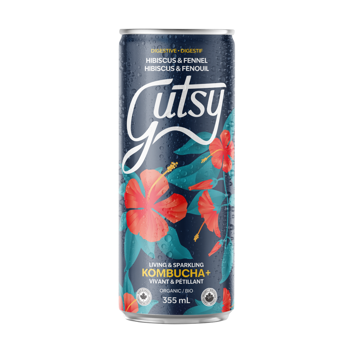 KOMBUCHA+ | HIBISCUS &amp; FENOUIL | CAISSE DE 8 x 355ml