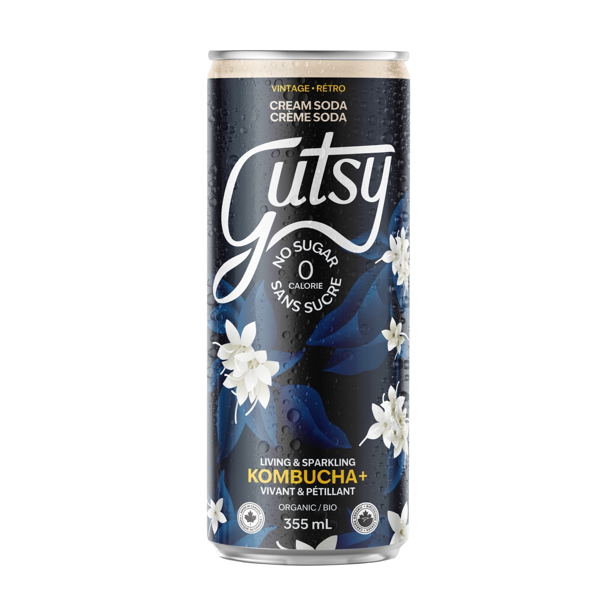 KOMBUCHA+ SANS SUCRE | CRÈME SODA | CAISSE DE 8 x 355ml